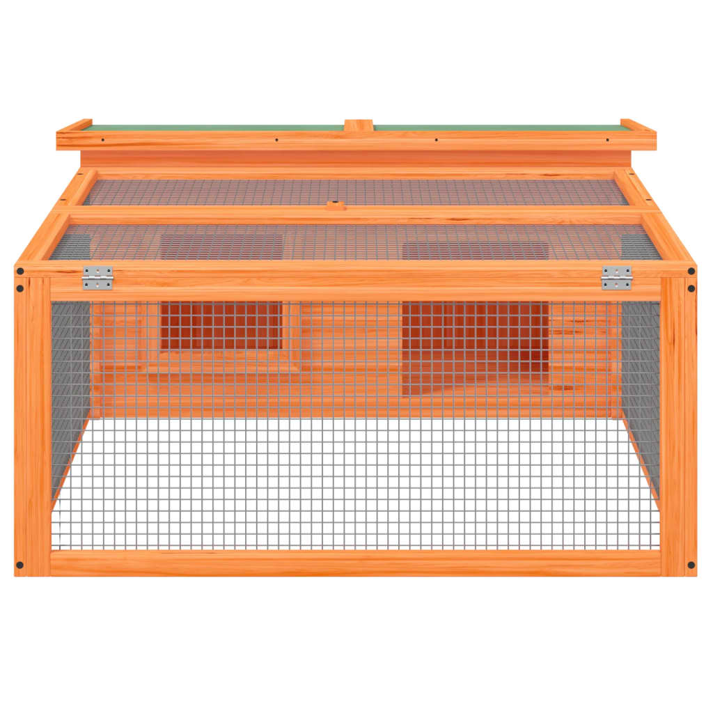 Vidaxl Rabbit Hutch 117.5x97x47.5 cm Solid Pine Pine Brown