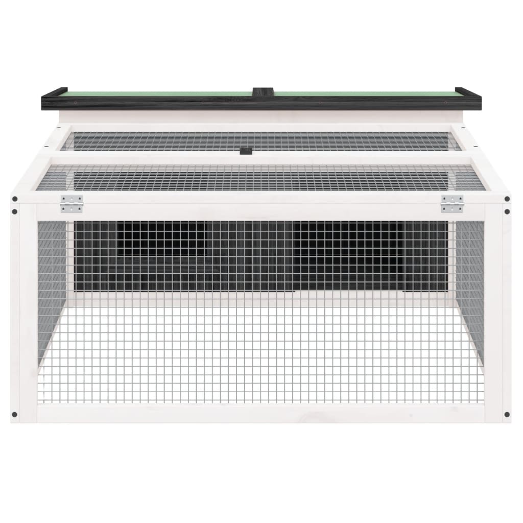 Vidaxl Rabbit hutch 117.5x97x47.5 cm Solid pine Gray Gray