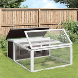Vidaxl Rabbit hutch 117.5x97x47.5 cm Solid pine Gray Gray