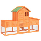 Vidaxl Rabbit Hutch 170x63x113 cm Pine solide brun