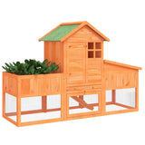 Vidaxl Rabbit Hutch 170x63x113 cm Pine solide brun