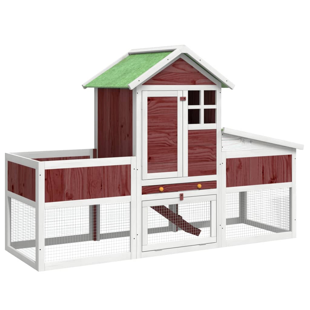 Vidaxl Rabbit hutch 170x63x113 cm solid pine mugger -colored