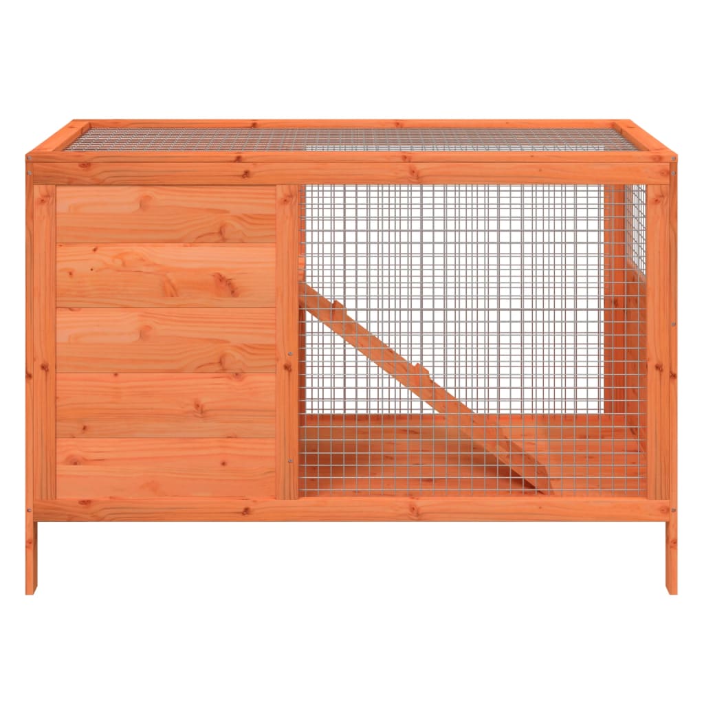 Vidaxl Rabbit Hutch 103x44x69,5 cm Solid furubrun