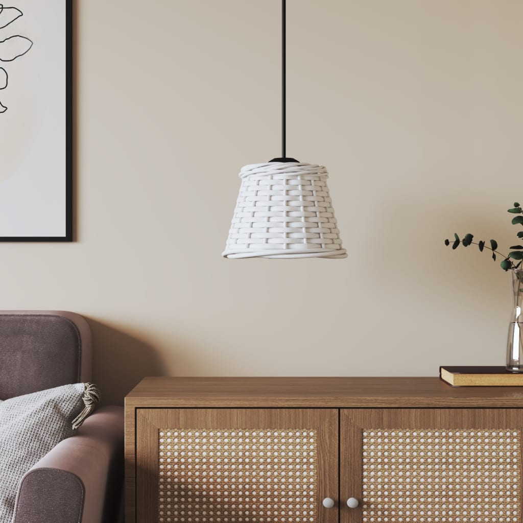 Vidaxl Ceiling lampshade Ø15x12 cm Wicker white