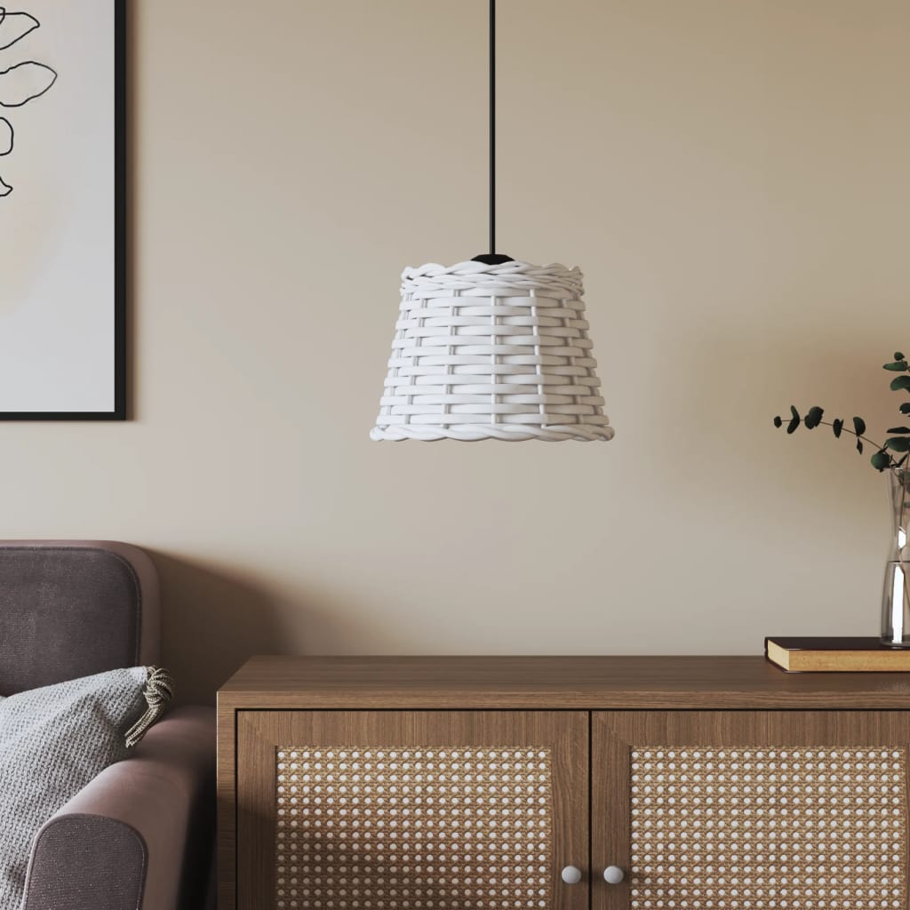 Vidaxl Ceiling lampshade Ø20x15 cm Wicker white