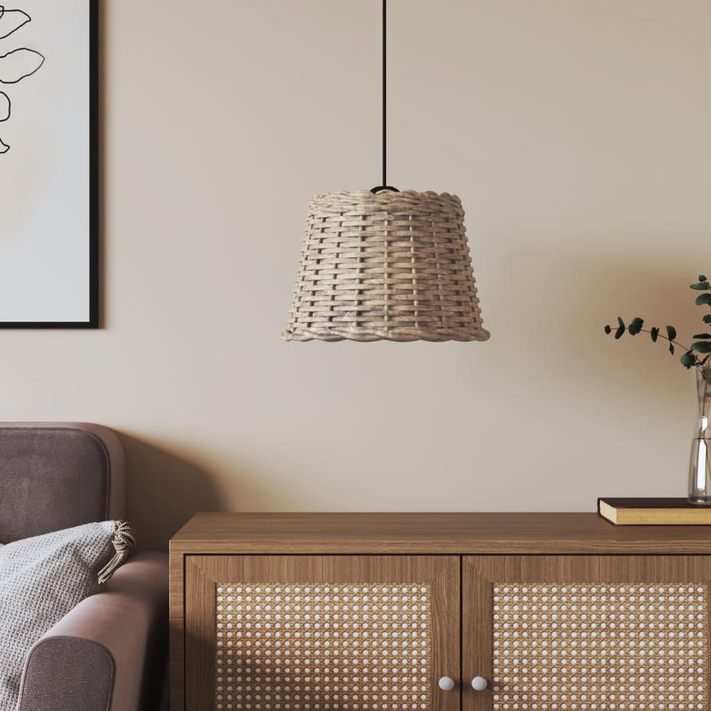 Vidaxl stropní lampová stín Ø30x20 cm proutěná hnědá