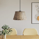 Vidaxl loft lampeskærm Ø50x30 cm kurvbrun