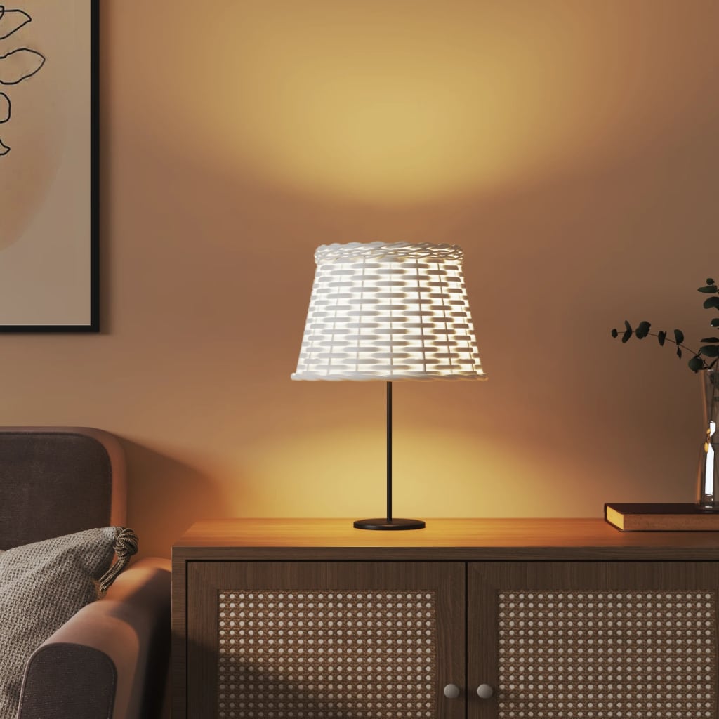 Vidaxl lampenkap ø25x17 cm wicker wit