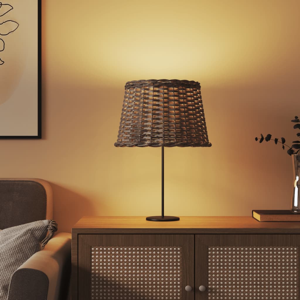 Vidaxl Lampshade Ø40x26 cm Wicker Brown