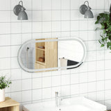 Vidaxl Buedzëmmer Spigel Led Oval 90x40 cm