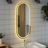 Vidaxl Buedzëmmer Spigel Led Oval 100x45 cm