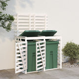 Vidaxl container storage double solid pine white