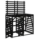 Vidaxl container storage double solid pine black