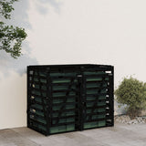 Vidaxl container storage double solid pine black
