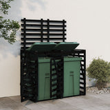 Vidaxl container storage double solid pine black