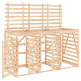 Vidaxl container storage triple solid pine