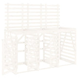 Vidaxl container storage triple solid pine white