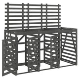 Vidaxl container storage triple solid pine gray gray
