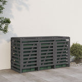 Vidaxl container storage triple solid pine gray gray