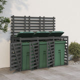 Vidaxl container storage triple solid pine gray gray
