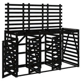 Vidaxl container storage triple solid pine black