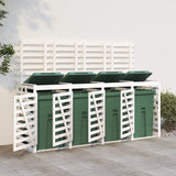 Vidaxl container storage four -time solid pine white
