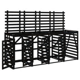 Vidaxl container storage four -time solid pine black
