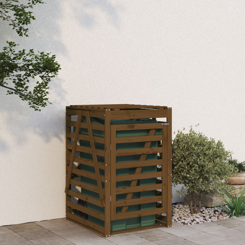 Vidaxl Container Speicher 84x90x128,5 cm Festkiefer Honigbraun