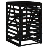 VIDAXL -Containerspeicher 84x90x128,5 cm Festkiefer Kiefernschwarz schwarz