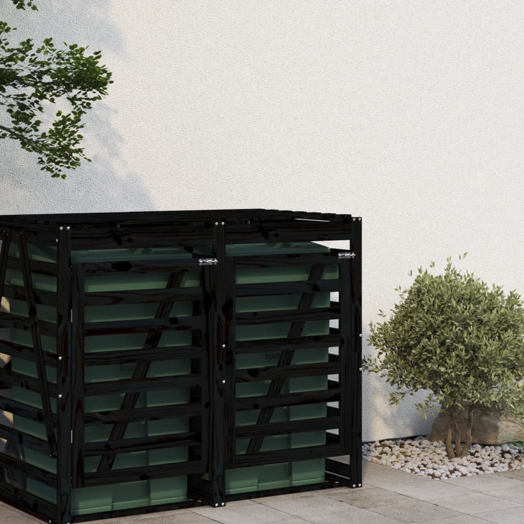 Vidaxl container storage extension Solid pine black