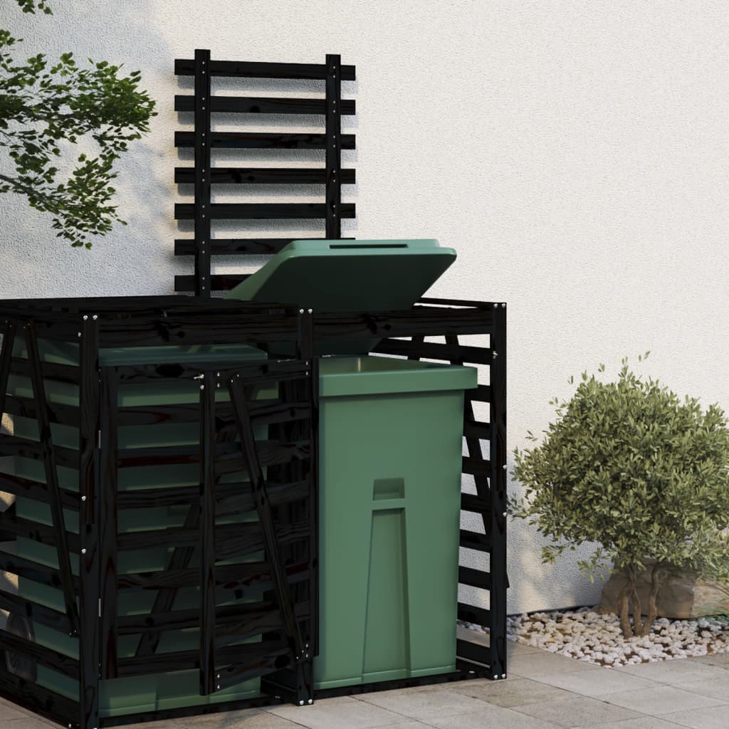 Vidaxl container storage extension Solid pine black