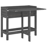 VidaXL Planter with folding table top Solid pine gray