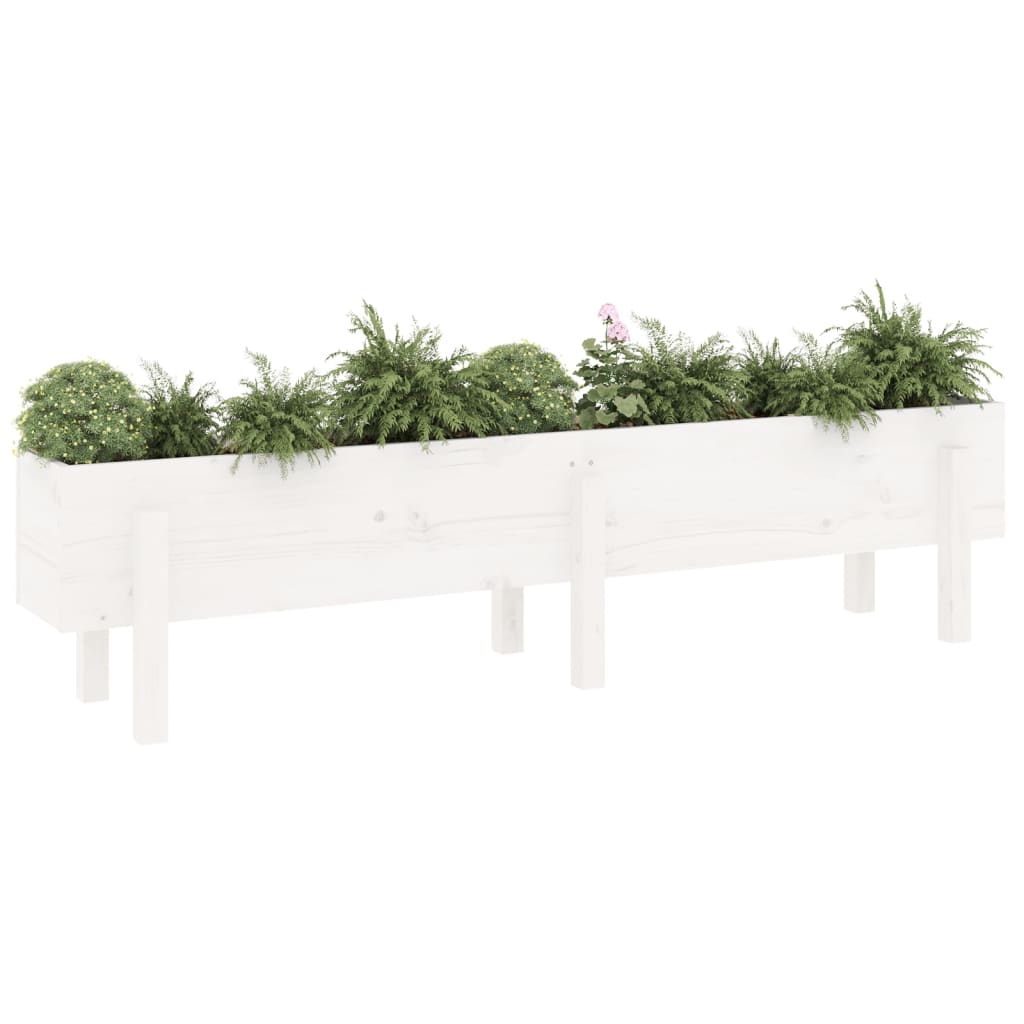 Vidaxl Planilnik dvignjen 160x30x38 cm trden borov bel