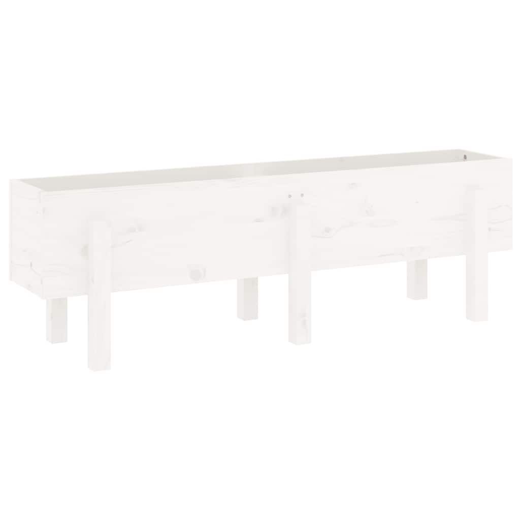 VidaXL Planter raised 121x30x38 cm Solid pine white