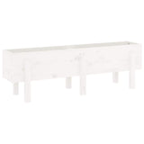 VidaXL Planter raised 121x30x38 cm Solid pine white