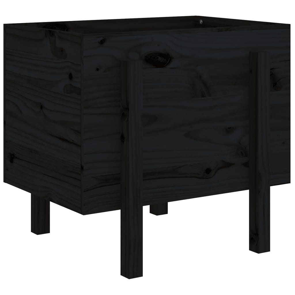Vidaxl Planning Box 62x50x57 cm Solid Pine Black