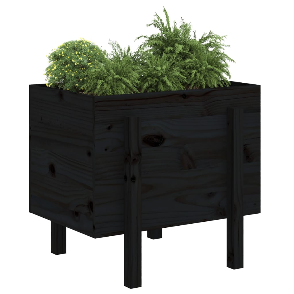 Vidaxl Planning Box 62x50x57 cm Solid Pine Black