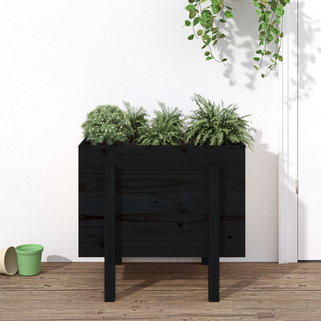 Vidaxl Planning Box 62x50x57 cm Solid Pine Black