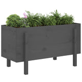 Vidaxl Planter surélevé 101x50x57 cm en pin solide gris