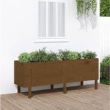 Vidaxl -Pflanzer erhöht 160 x 50 x 57 cm Festkiefer Honigbraun