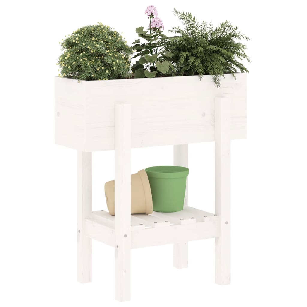 Vidaxl Planung Box 62x30x69 cm falen Däiwel wäiss