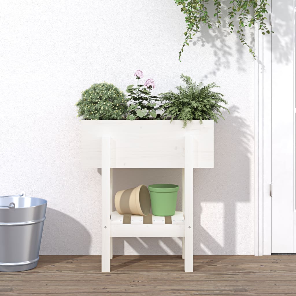 Vidaxl Planung Box 62x30x69 cm falen Däiwel wäiss