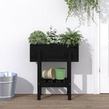 VIDAXL -Planungsbox 62x30x69 cm Festkiefer schwarz