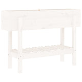 Vidaxl -Pflanzer erhöht 101x30x69 cm Festkiefer weiß