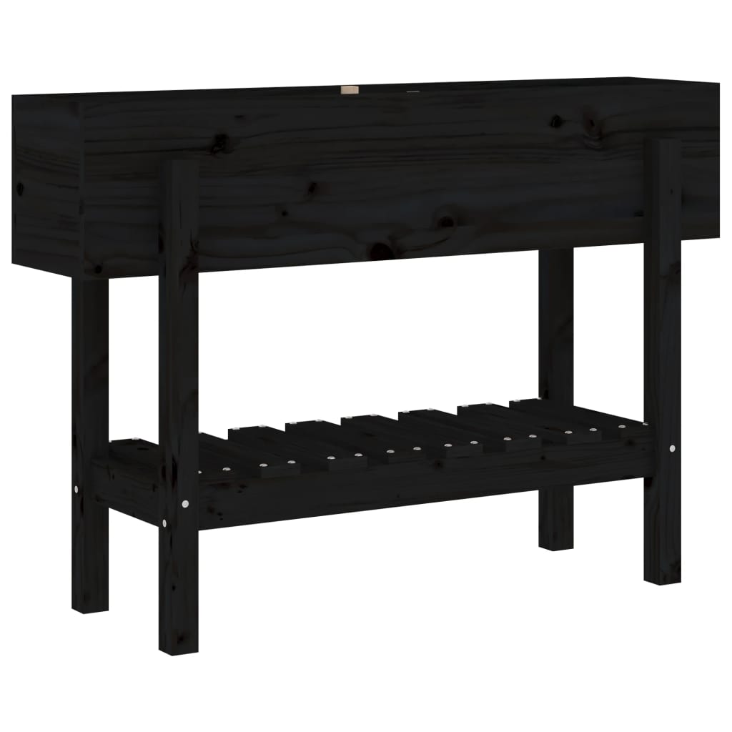 Vidaxl Planning box raised 101x30x69 cm Solid pine black