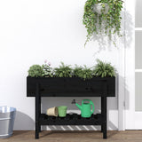 Vidaxl Planning box raised 101x30x69 cm Solid pine black
