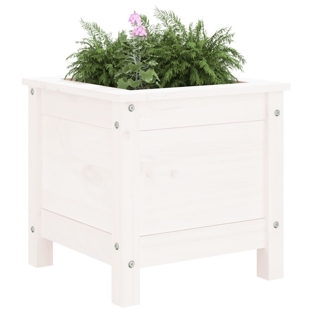 VidaXL Planning box 40x40x39 cm Solid pine white