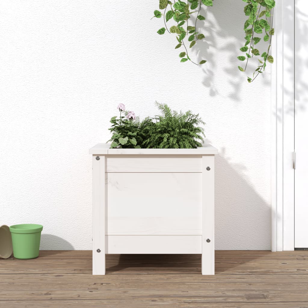 VidaXL Planning box 40x40x39 cm Solid pine white