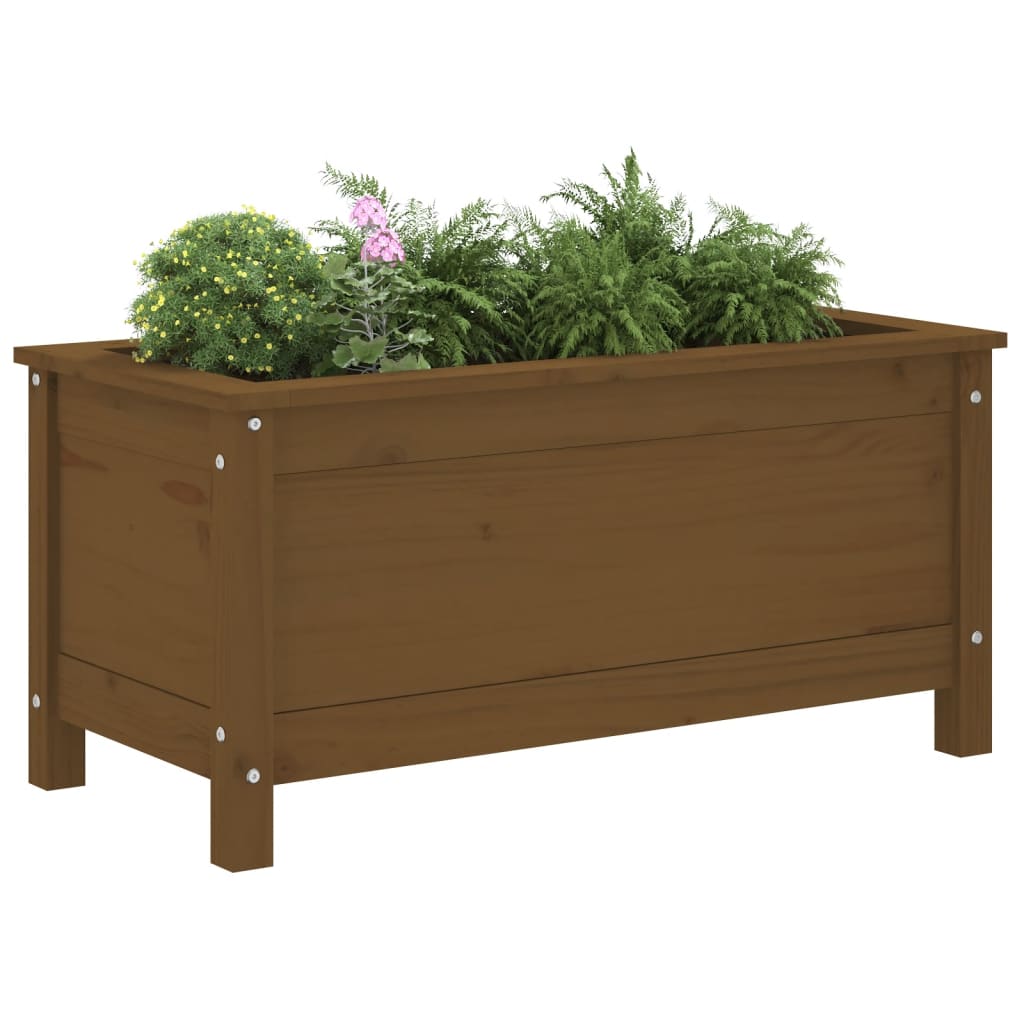 Vidaxl Planning Box 82.5x40x39 cm de pino sólido marrón marrón