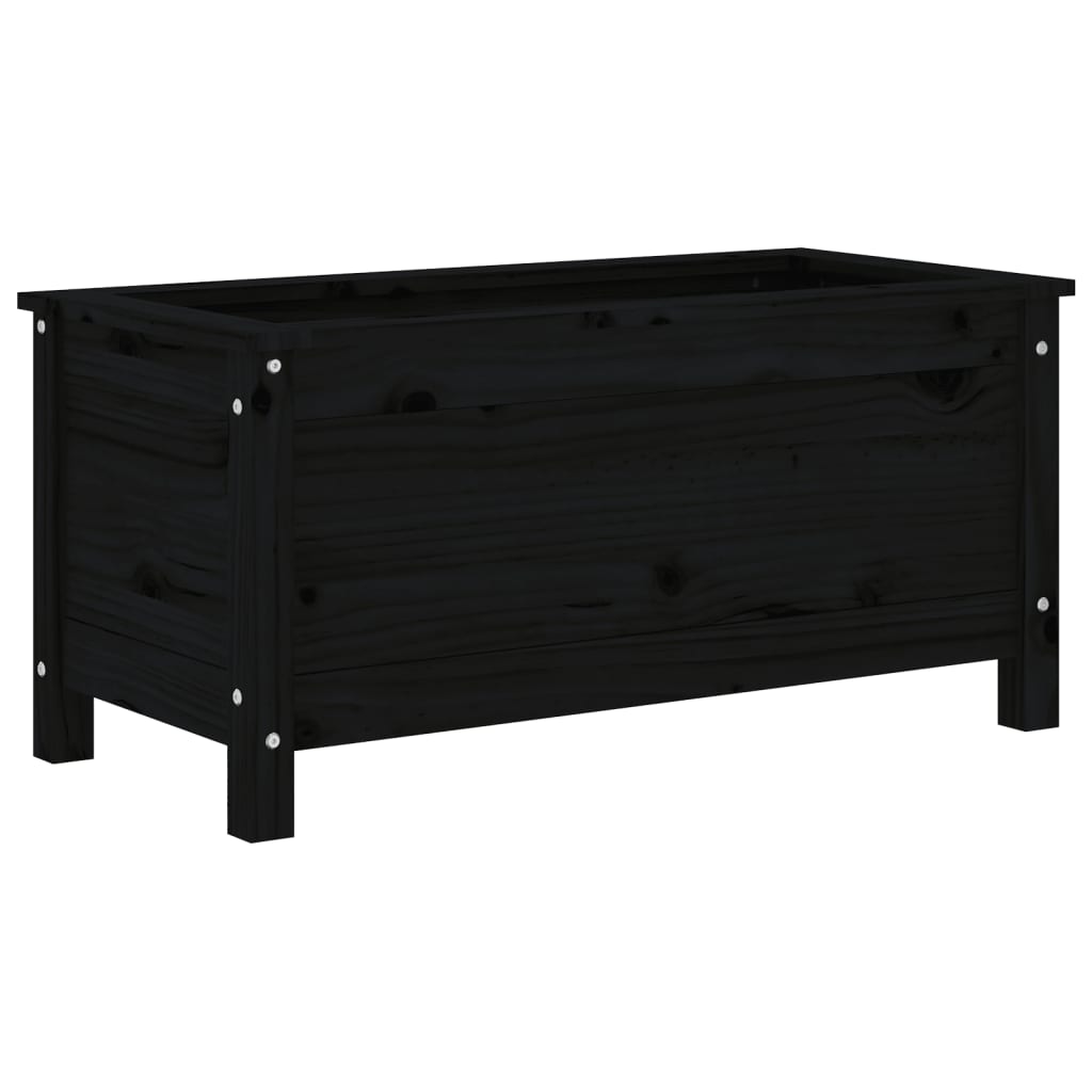 VIDAXL -Planungsbox 82.5x40x39 cm Festkiefer schwarz